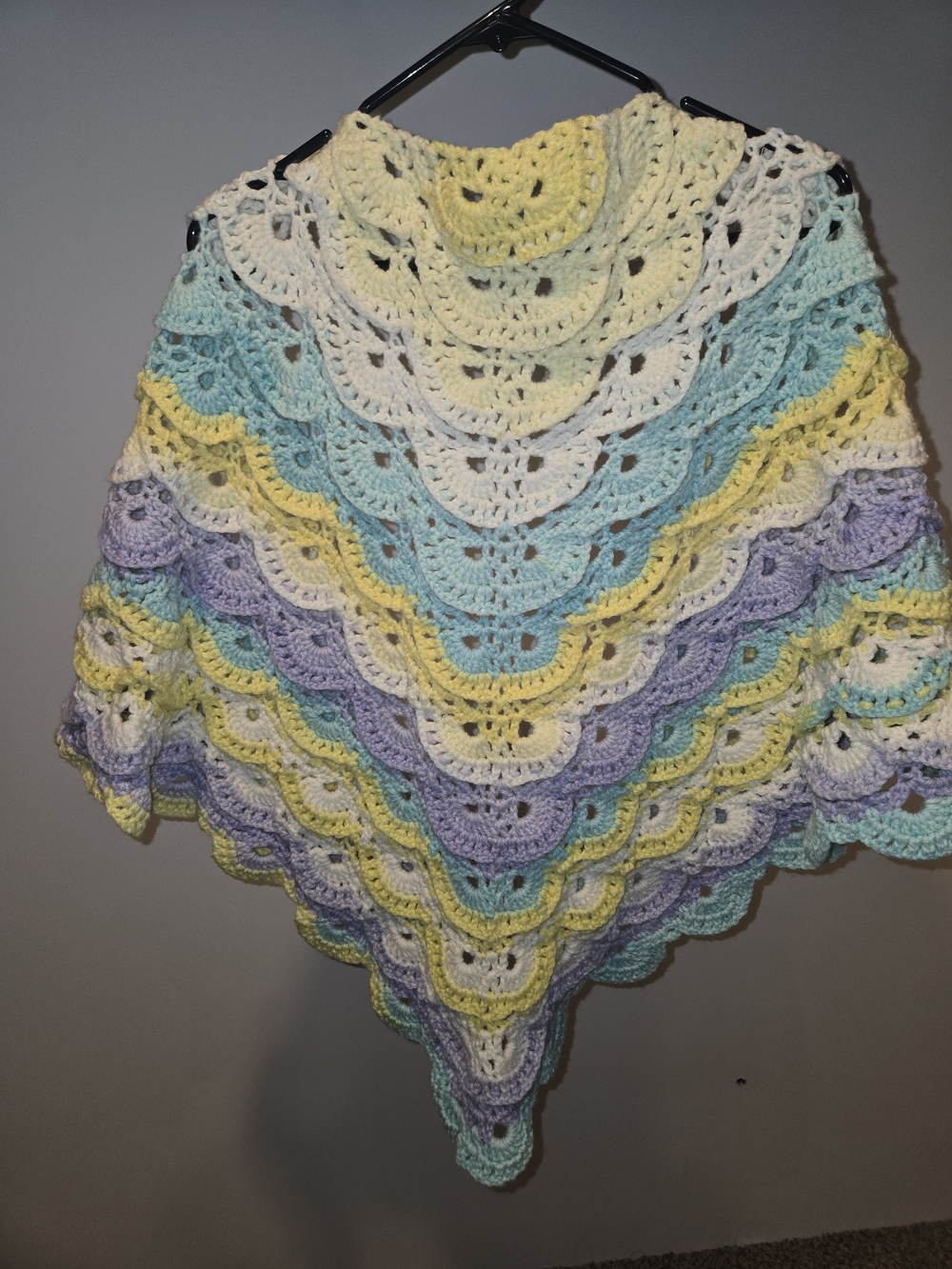 Handmade Crochet Virus Shawl Wrap - Picture 3 of 5